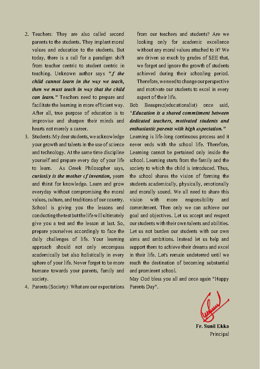 Principal's Message 2